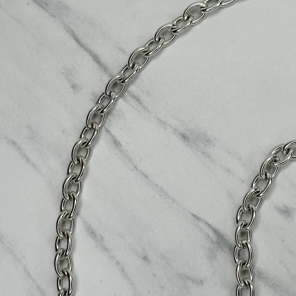 Silver Tone Chain Belt Coin Charm Y2K Festival Style Extra Small/Small ✨